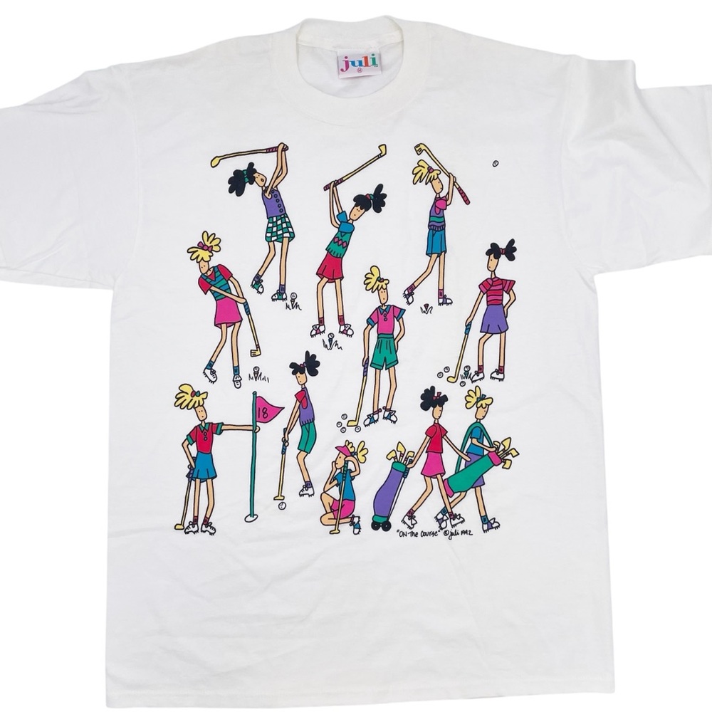 Vintage Juli 1992 Graphic Tee On the Course Women's Golf Cotton Size Medium NWT